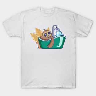 Sloth takes bath in the bathtub T-Shirt